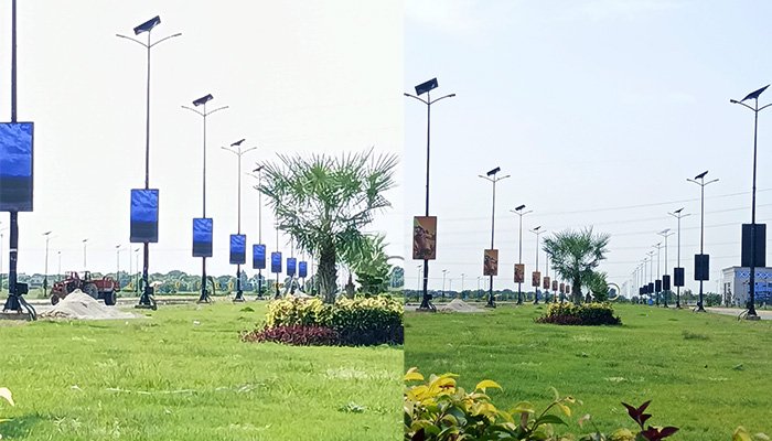 Enhancing the Aesthetics of DHA Gujranwala by using Pole Streamers